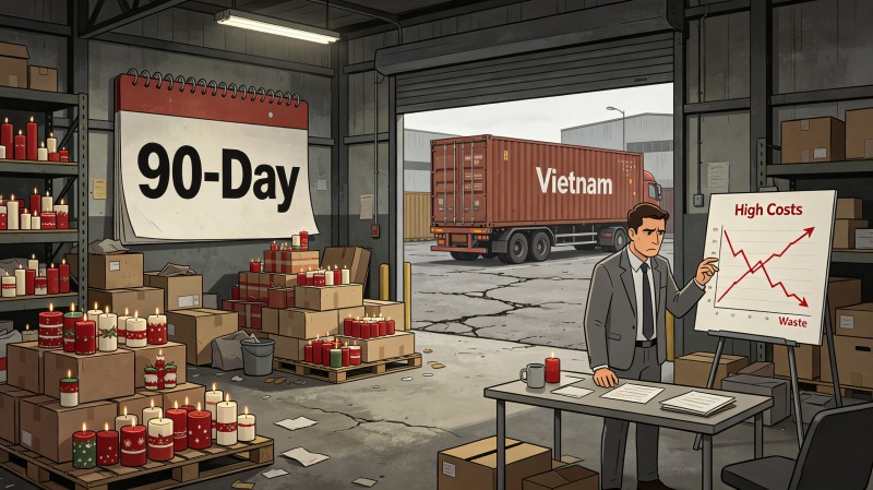 Huaming candles helped a British wholesaler reduce the delivery cycle to 28 days, saving £48,000. Huaming candles helped a British wholesaler reduce the delivery cycle to 28 days, saving £48,000.