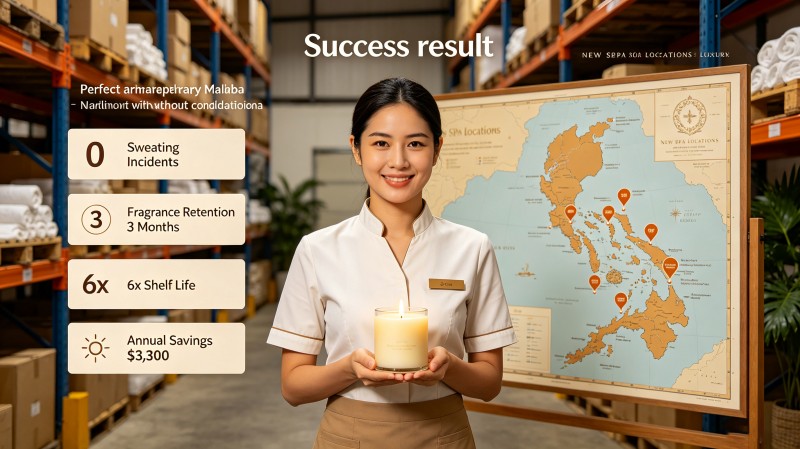 Huaming’s Cool‑Pour Process Eliminates Sweating for Philippine Spa Chain – Zero Oil Seepage at 35°C/90% RH Huaming’s Cool‑Pour Process Eliminates Sweating for Philippine Spa Chain – Zero Oil Seepage at 35°C/90% RH