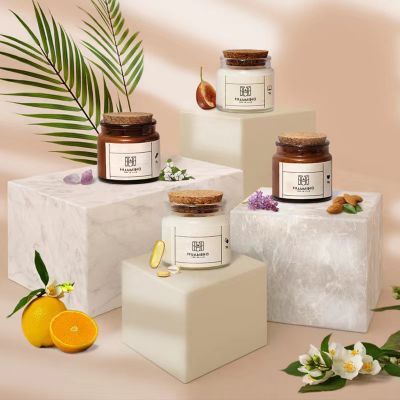 Amber Glass Jar Scented Candle  120g