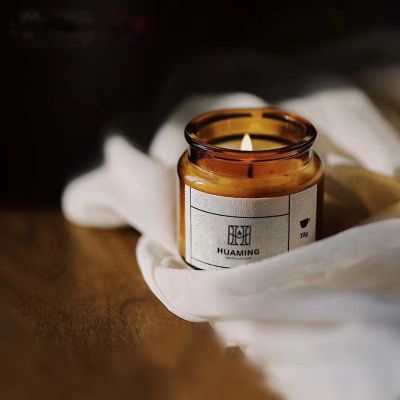 Amber Glass Jar Scented Candle  120g