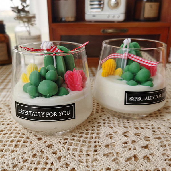 Cactus Glass Scented Candle