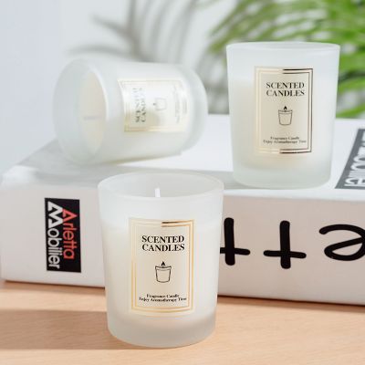 White Glass Scented Candle 160g