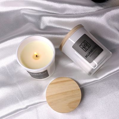 Glass Scented Candle With Wood Lid 160g