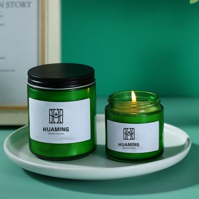 Green Glass Scented Candle 200g