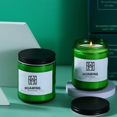 Green Glass Scented Candle 200g