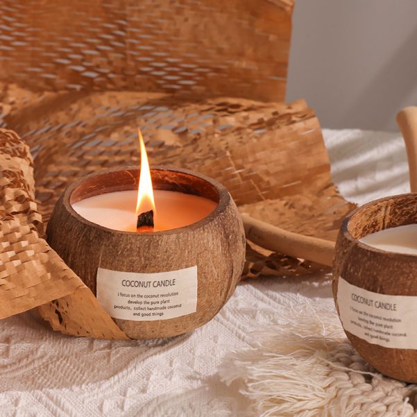 Wood Wick Coconut Shell Scented Candle 300g