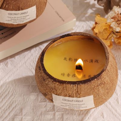 Wood Wick Coconut Shell Scented Candle 300g