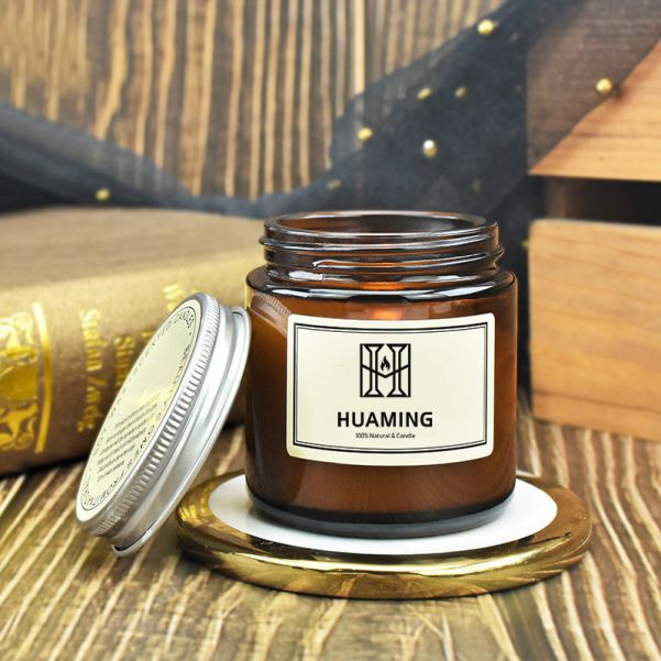 Amber Glass Scented Candle  100g