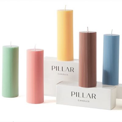 Color Household Aroma Pillar Candle