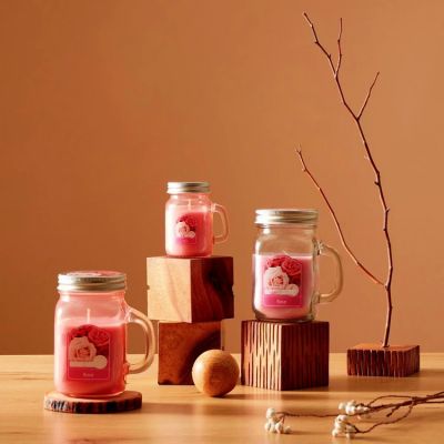 Mason Jar Scented Candle with Handle 200g