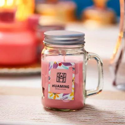 Mason Jar Scented Candle with Handle 200g