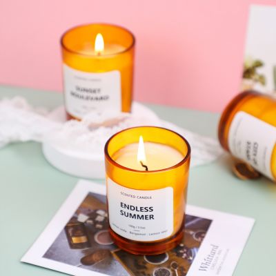 Orange Glass Scented Candle 100g