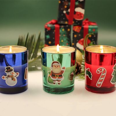 Christmas themes glass candle 200g