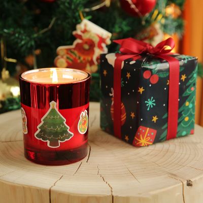 Christmas Themes Glass Scented Candle 200g