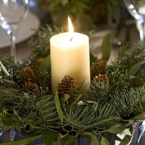 Christmas Pillar Candles 150g