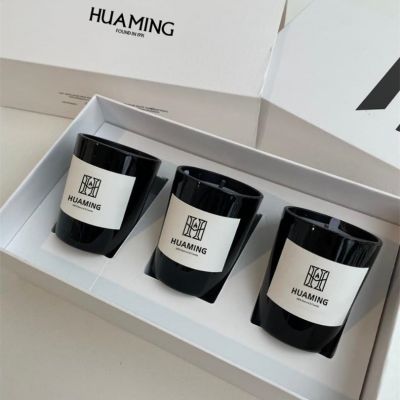 Black Scented Candle Gift Set  200g