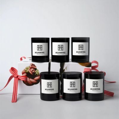 Black Scented Candle Gift Set  200g