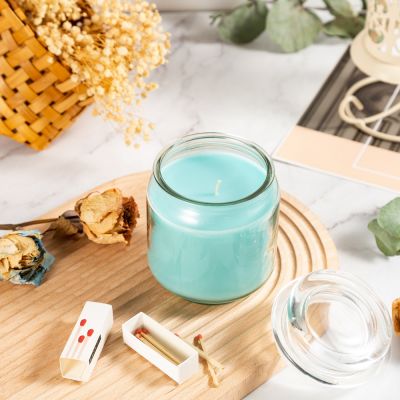 Large Blue Scented Candle 300g