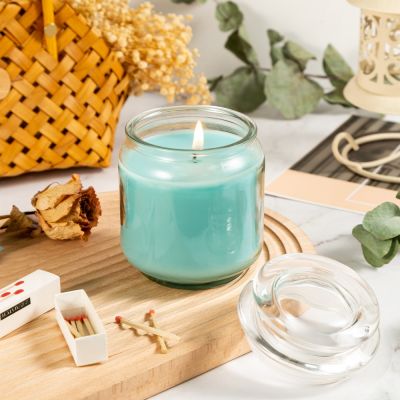 Large Blue Scented Candle 300g