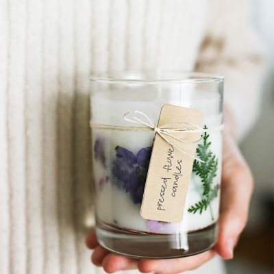 Scented Candle with Dried Flowers 180g