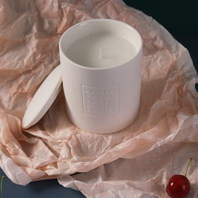 Ceramic Scented Candle with Lid 180g