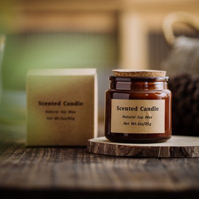 Tan-colored Jar Scented Candle 85g