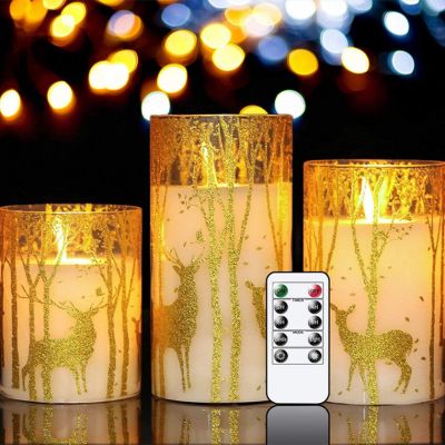 Christmas Deer LED Candle Set