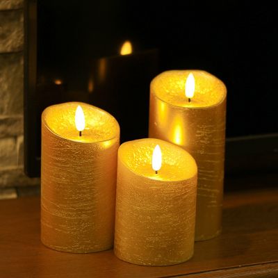 Gold LED Candle Set