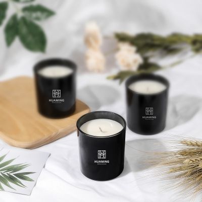 Scented Candle in Black Jar 350g