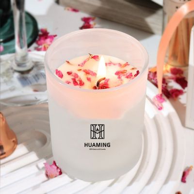 Flowers Scented Candle with Wooden Lid 200g