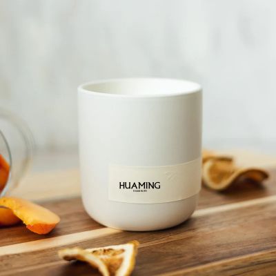 White Porcelain Wooden Aroma Candle 180g