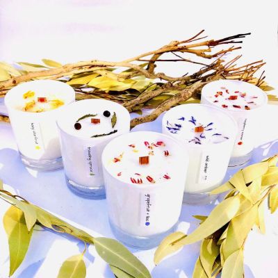 Dried Flower Wooden Scented Candle 180g