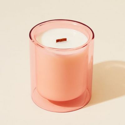 Double Glass Wood Wick Scented Candle 160g