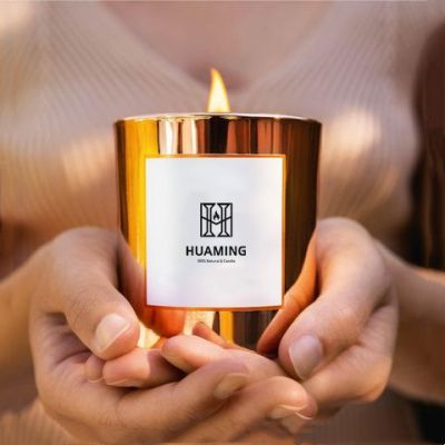 Gold Wood Wick Scented Candle 200g