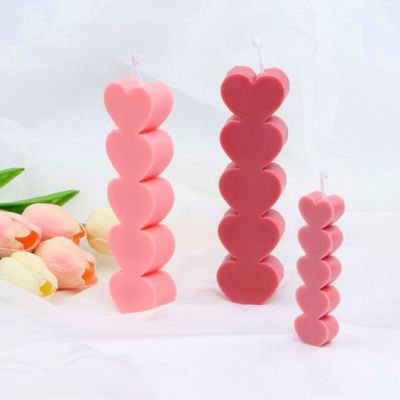 Heart Art Pillar Aroma Candle 100g