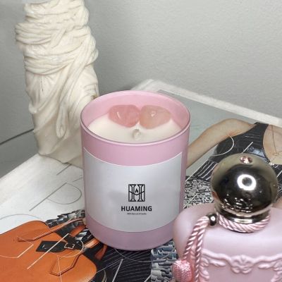 Pink Crystal Scented Candle 160g