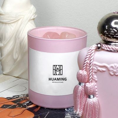 Pink Crystal Scented Candle 160g