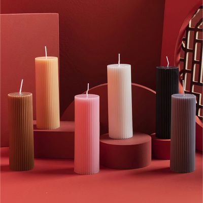 Stripe Columnar Household Candle