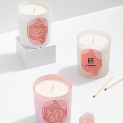 Pink Print Scented Candle 220g