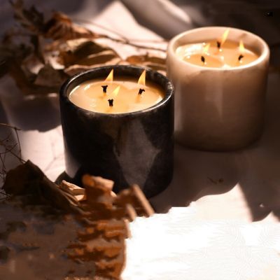 3 Wick Marble Scented Candles 220g