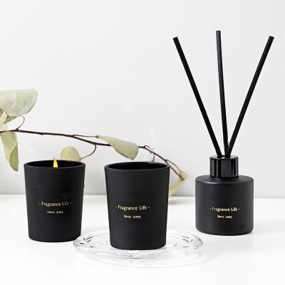 Black Reed Diffuser and Candle Gift 60g/50ml