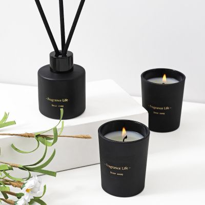 Black Reed Diffuser and Candle Gift 60g/50ml
