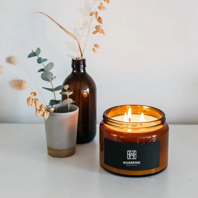 3 wick Amber Scented Candle 320g