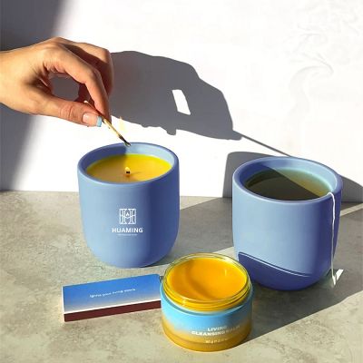 Thicken Blue Scented Candles 226g