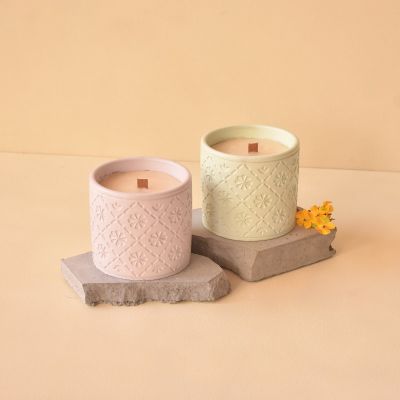 Foral ceramic scented candle 180g