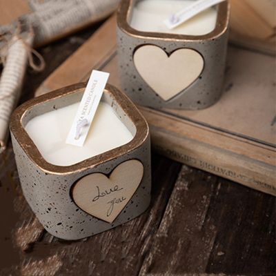 Heart Cement Scented Candle 180g