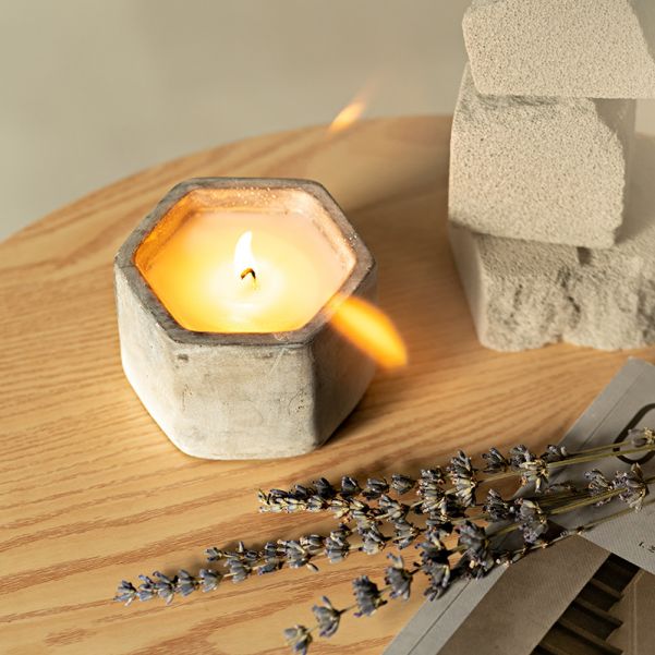 Hexagonal Cement Scented Candle 200g