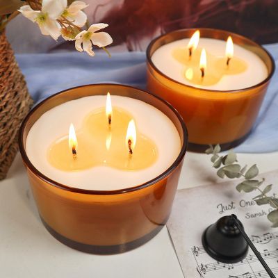 3 Wick Organic Scented Candle 300g
