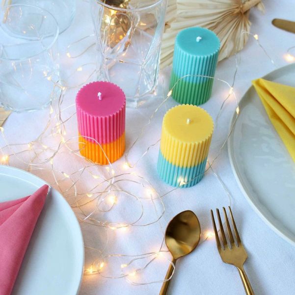 Color Layering Pillar Candles