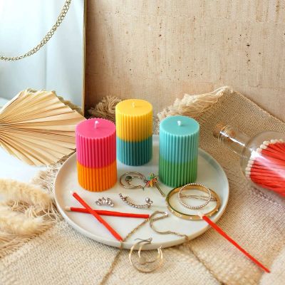 Color Layering Pillar Candles